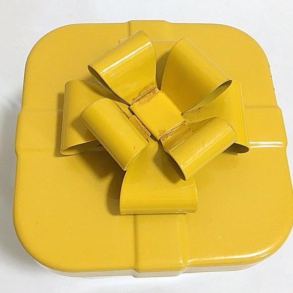 Vintage Glass Candle Jar Metal Bow FINAL PRICE - Picture 2 of 5